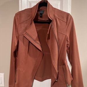 Clara Sunwoo Liquid Leather Signature Jacket Tan - Size Small